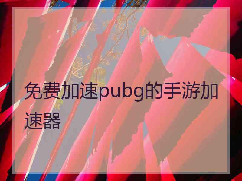 免费加速pubg的手游加速器