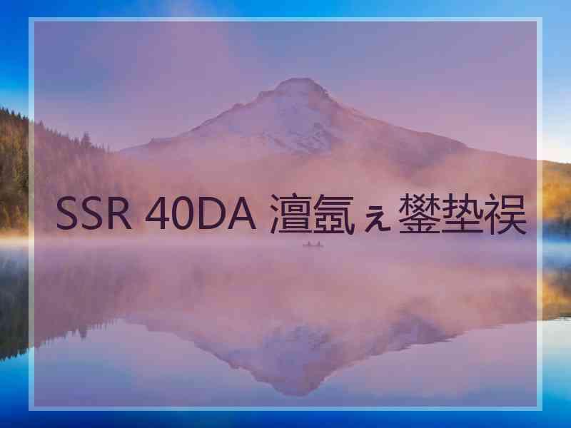 SSR 40DA 澶氬ぇ鐢垫祦