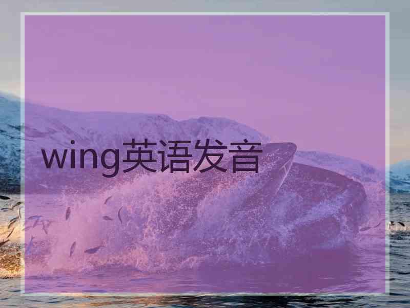 wing英语发音