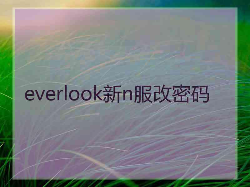 everlook新n服改密码