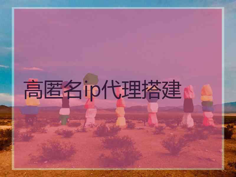 高匿名ip代理搭建