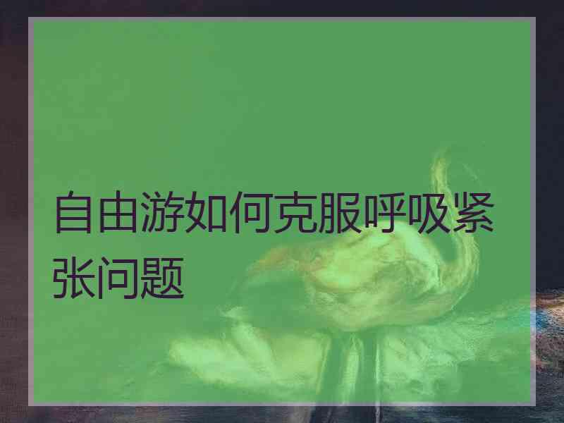 自由游如何克服呼吸紧张问题