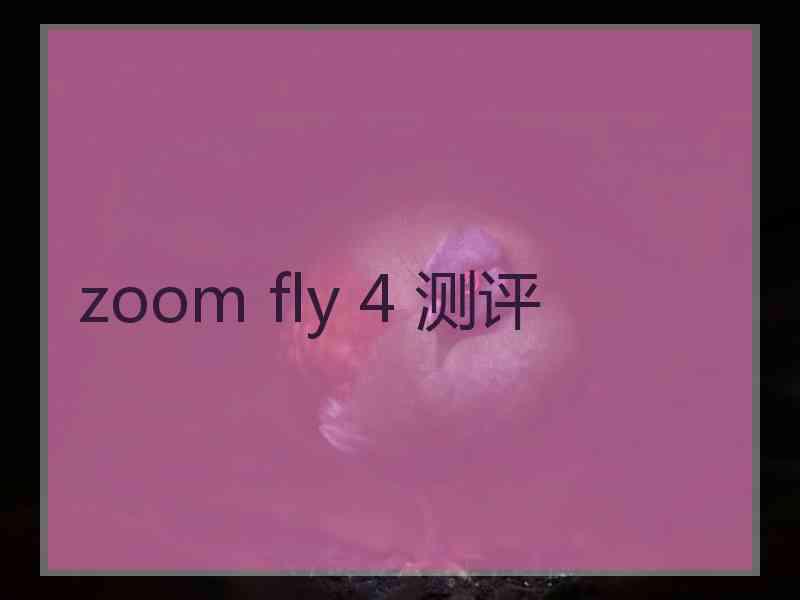 zoom fly 4 测评