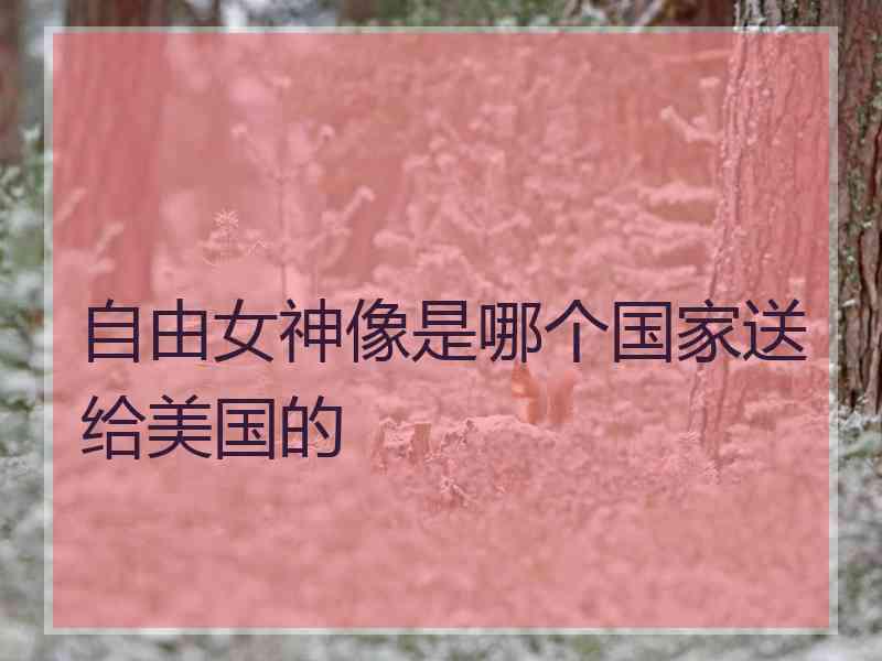 自由女神像是哪个国家送给美国的