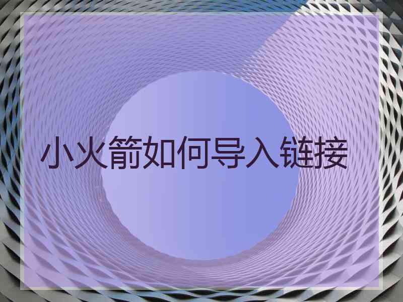 小火箭如何导入链接