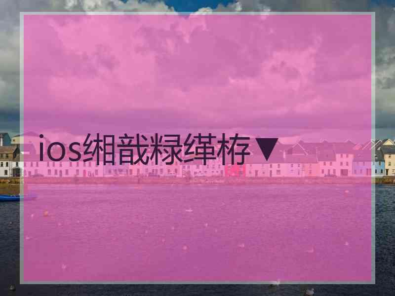 ios缃戠粶缂栫▼