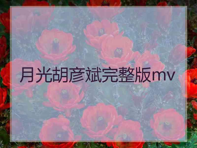 月光胡彦斌完整版mv