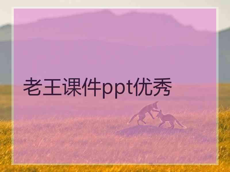 老王课件ppt优秀