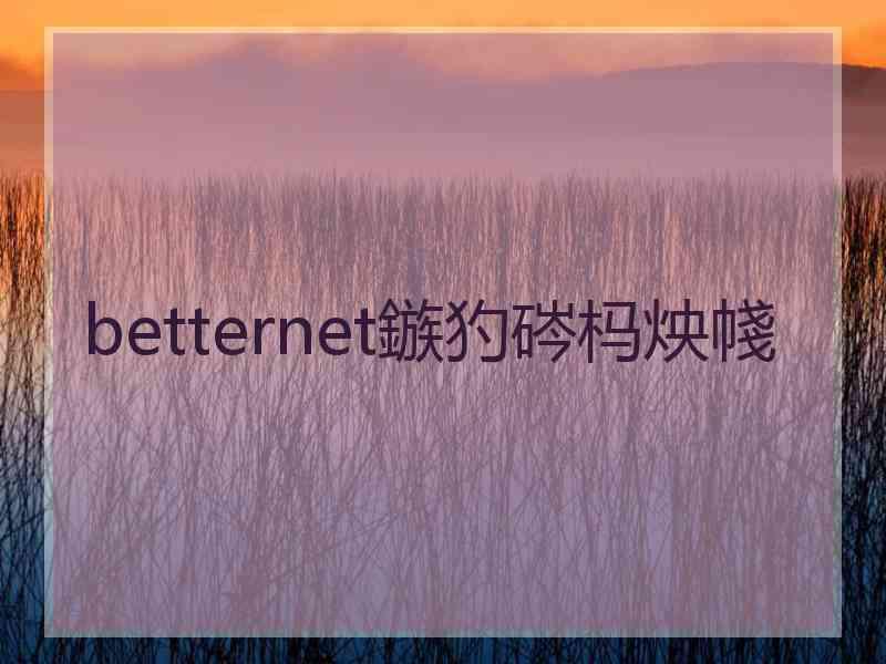 betternet鏃犳硶杩炴帴