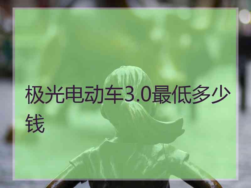 极光电动车3.0最低多少钱