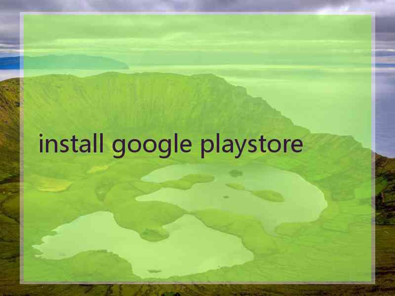 install google playstore