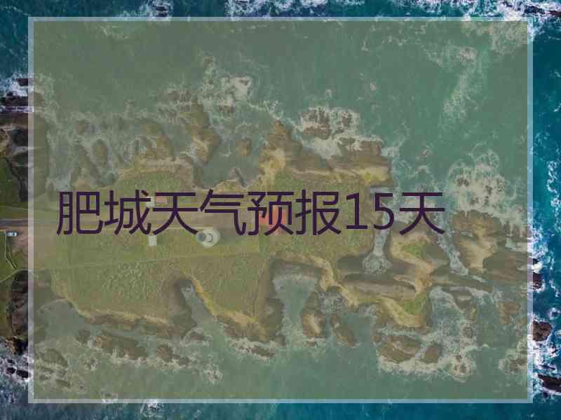 肥城天气预报15天